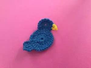 Crochet bird with head and beak