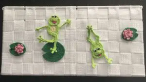 Crochet frog basket
