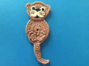 Crochet sea otter body and head