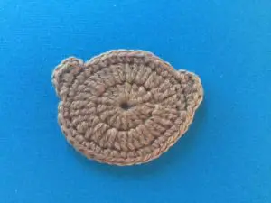 Crochet sea otter head with ears