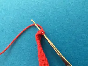 Crochet ship, beginning hull, increase stitch