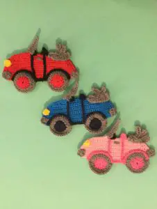 Convertible crochet car group portrait