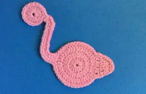 Crochet Flamingo body with head and neck
