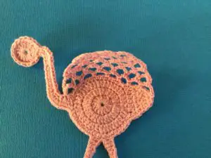 Crochet Flamingo finished wing
