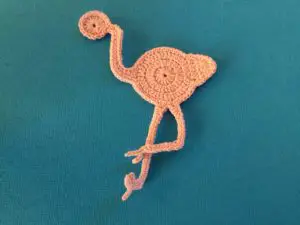Crochet Flamingo with both feet