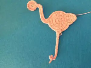 Crochet Flamingo with foot