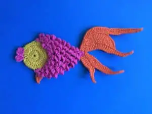 Crochet goldfish 1st bottom fin