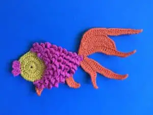 Crochet goldfish 2nd bottom fin