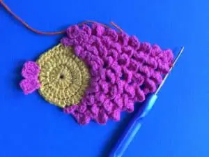 Crochet goldfish beginning tail