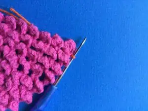 Crochet goldfish beginning tail closeup