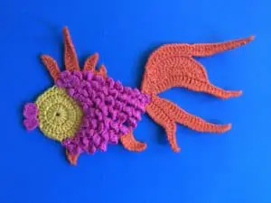 Crochet goldfish top fins