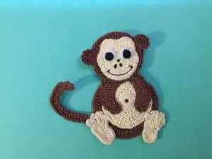 Crochet monkey body with feet