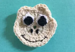 Crochet monkey face with mouth