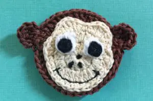 Crochet monkey head and face