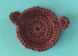 Crochet monkey head with ears