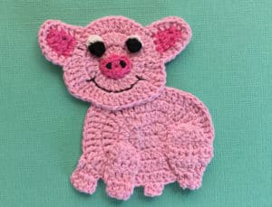 Crochet pig fourth leg