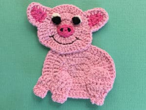 Crochet pig third leg