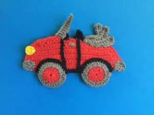 Finished crochet car landscape