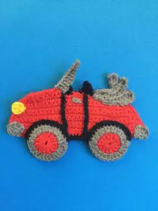 Finished crochet car portrait