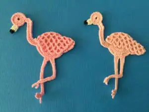 Finished Crochet Flamingo landscape