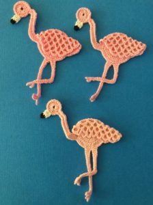 Finished Crochet Flamingo portrait