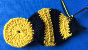 Crochet bee finished tail