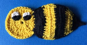 Crochet bee with eyes