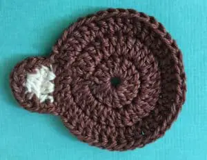 Crochet deer head with 1st ear