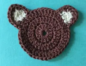 Crochet deer head with 2nd ear