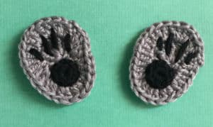 Crochet koala paws