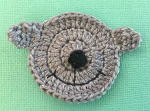 Crochet sheep face with nose and mouth