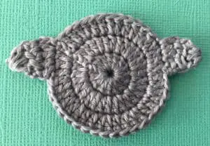 Crochet sheep head with ears