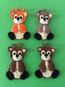 Finished crochet deer portrait