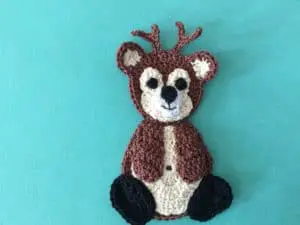 Finished crochet deer landscape
