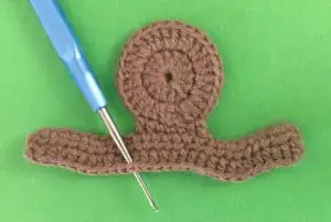 Crochet gingerbread man arms
