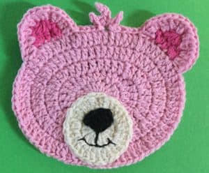 Crochet teddy bear head with muzzle