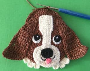 Crochet basset hound dog beginning tail