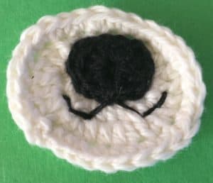 Crochet basset hound dog muzzle with nose