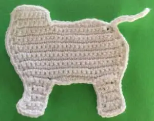 Crochet cow body and tail