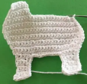 Crochet cow body neatening