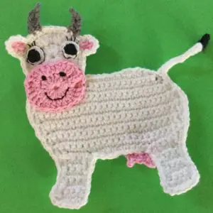 Crochet cow body with head