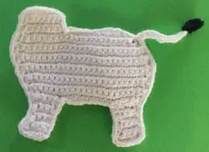 Crochet cow tail end