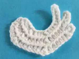 Crochet swan back wing