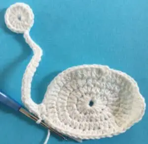 Crochet swan finished neck