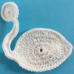 Crochet swan neatened edges