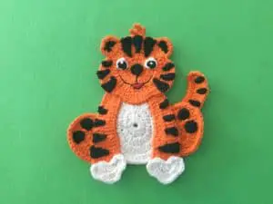 Finished crochet crouching tiger landscape
