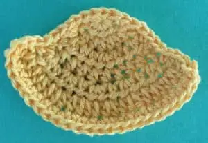Crochet boy with a fishing rod hat neatened