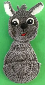Crochet kangaroo body with head