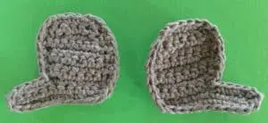 Crochet kangaroo feet