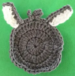 Crochet kangaroo head with ears